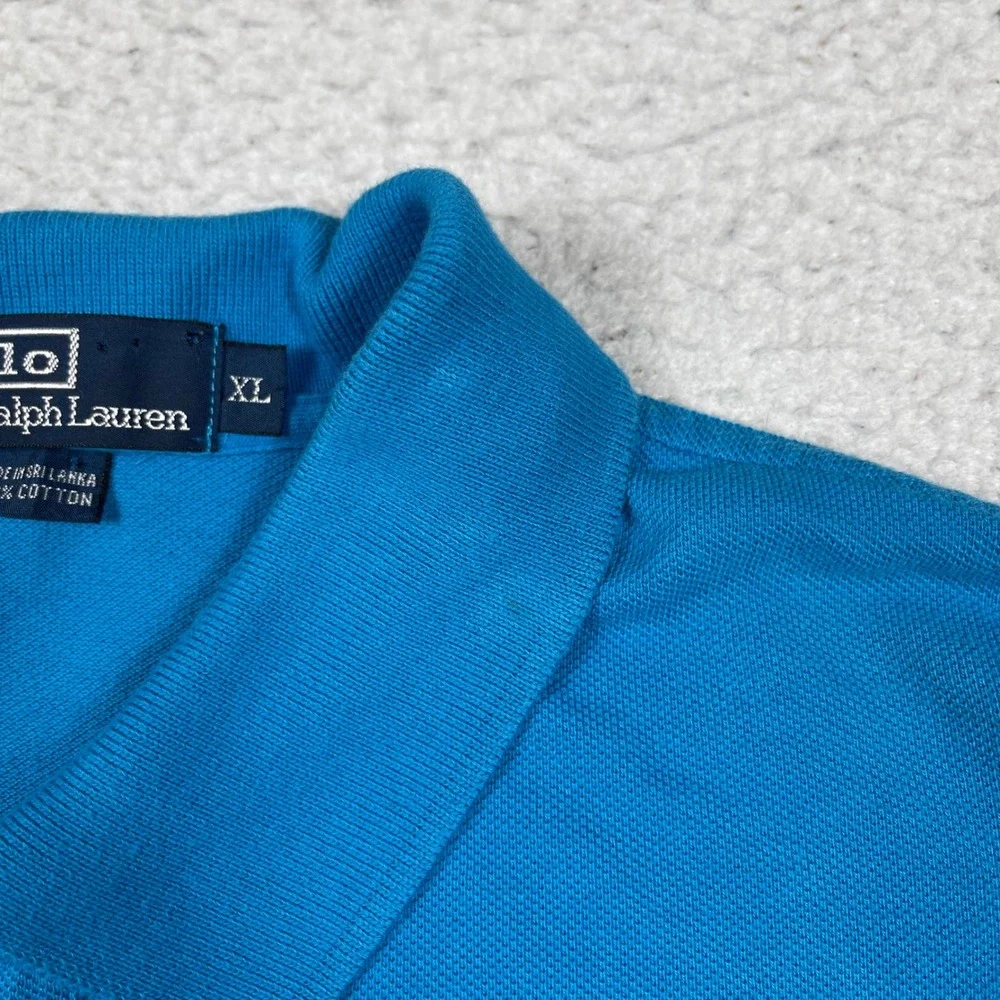 Polo Ralph Lauren Polo Shirt Mens XL Blue Short Sleeve Classic Fit Pique Logo